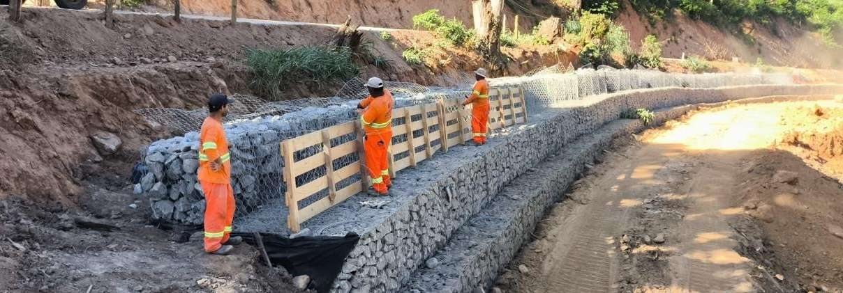 Muro de gabião — Muqui · ES